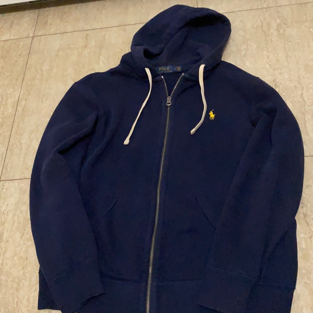 Polo all blue zip up